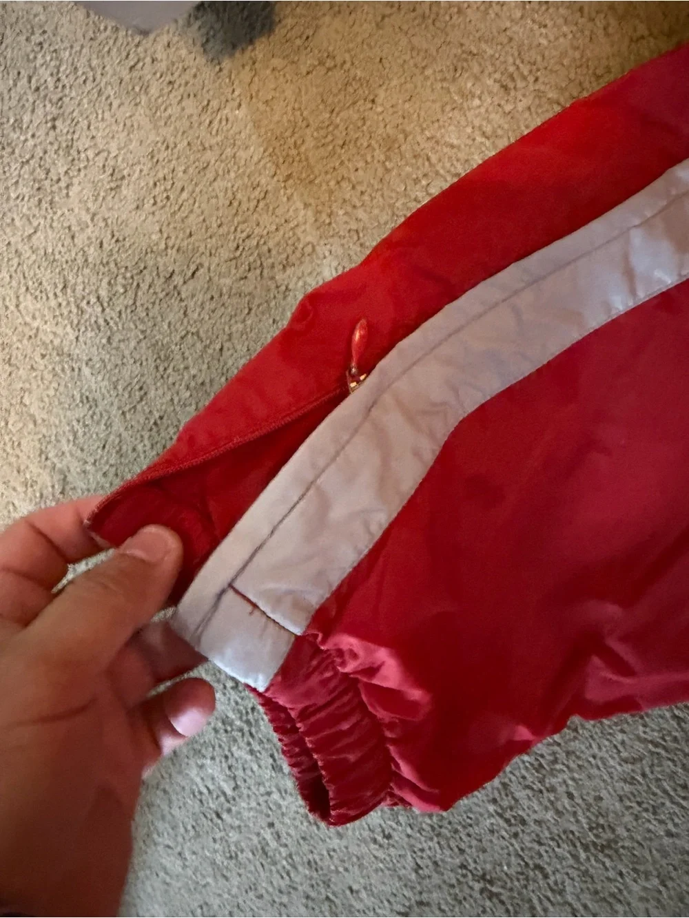 adidas Red Mesh-Lined Athletic Shorts